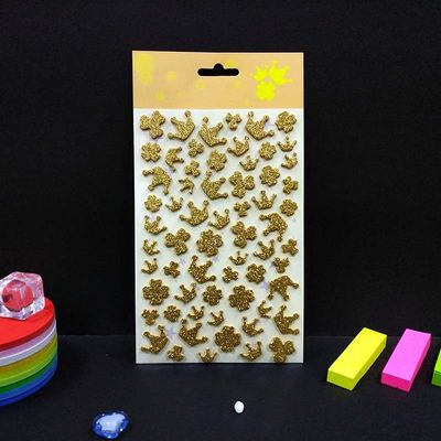 Customized Glitter Vinyl Stickers 1.5mm Puffy Letter Stickers