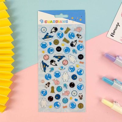 Transparent Crystal 3D Cartoon Stickers Self Adhesive Custom Cartoon Stickers