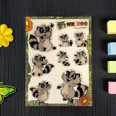 Transparent Crystal 3D Cartoon Stickers Self Adhesive Custom Cartoon Stickers