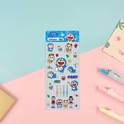 Cute Puffy 3D Cartoon Stickers Promotional Gifts Sprinkle Gold