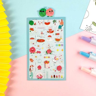 Originality DIY Cartoon Sticker Sheet Oil Glue Transparent PVC Sticker