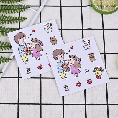 Small Fresh Cartoon Cute Stickers PVC Vinyl Self Adhesive 0.025mm