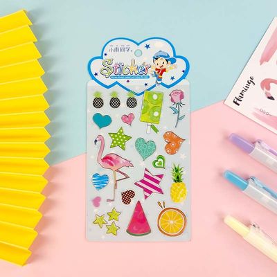 Drop Plastic Hot Stamping Stickers Offset Printing Funny Cartoon Stickers
