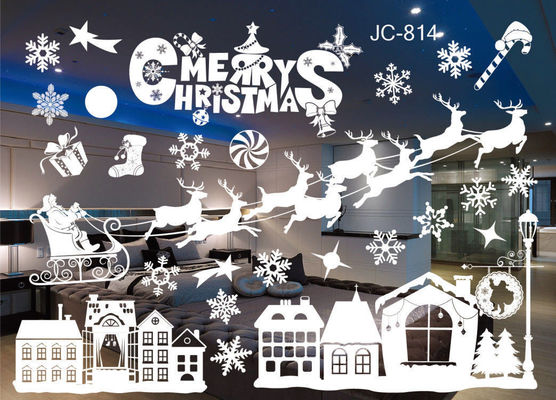 Transparent PET Christmas Gel Window Stickers 0.02mm Electrostatic Sticker 70mai