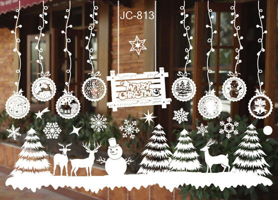 Transparent PET Christmas Gel Window Stickers 0.02mm Electrostatic Sticker 70mai