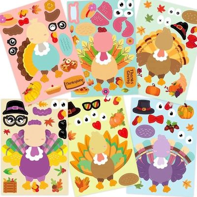 Hot Melt Adhesive Festive Stickers Halloween Pumpkin Stickers Maple Leaf