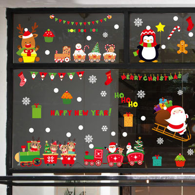 Foil Stamping Electrostatic Window Stickers CMYK 3D Wall Stickers