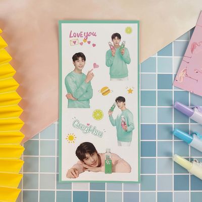 Panton Color Custom Paper Stickers Oil Glue Funny Cartoon Stickers