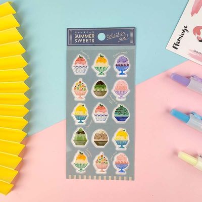 Pet Adhesive 3D Cartoon Stickers UV Offset Printing Package Seal Stickers