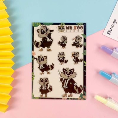 CMYK Colour 3D Cartoon Stickers Neutral Hardness Plastic Custom Vinyl Stickers