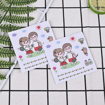 0.08mm Vinyl Cartoon Stickers Milky White PVC Custom Waterproof Stickers
