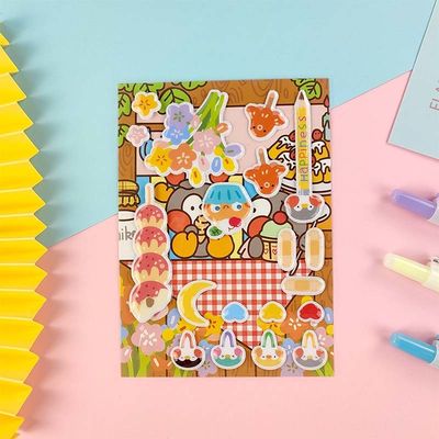 0.7mm 3D Cartoon Stickers Soft Film Cute Puffy Stickers To Reward