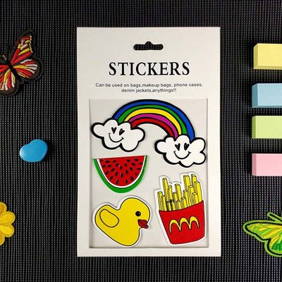 PU 3D Custom Waterproof Stickers Repeated Pasting Die Cut Vinyl Stickers