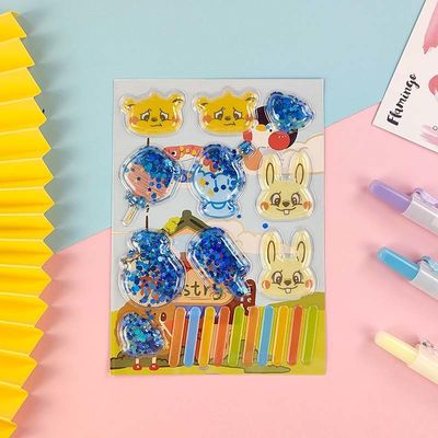 Sequin 3D Cartoon Stickers Shake Animal Crossing Stickers Silk Screen Printing