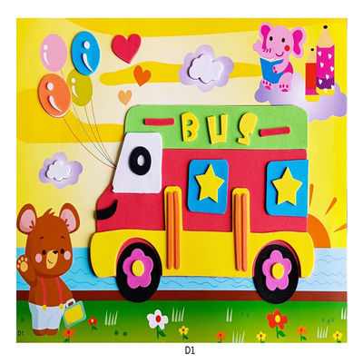 Soft Elastic 3D Cartoon Stickers PVC Foamed Leather EVA Foam Stickers 2mm