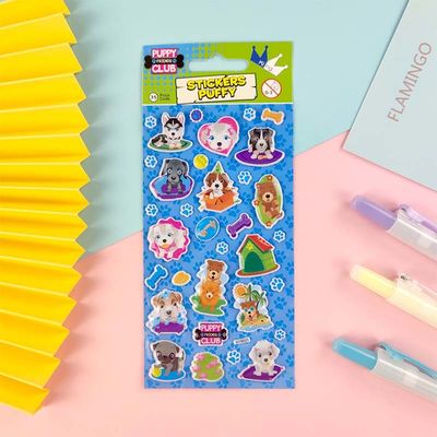 Patrol Cute 3D Cartoon Stickers PVC Foam Leather Puffy Sticker Sheet