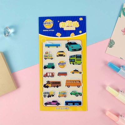 Patrol Cute 3D Cartoon Stickers PVC Foam Leather Puffy Sticker Sheet