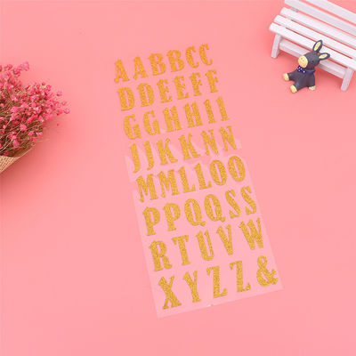 OEM 3D Puffy Stickers 0.7mm Glitter Number Alphabet Decoration Shaped