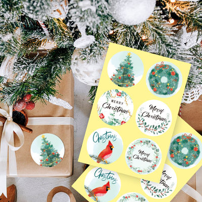 Transparent Festive Stickers Christmas Envelope Stickers For Xmas Party Supplies
