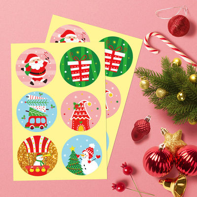Transparent Festive Stickers Christmas Envelope Stickers For Xmas Party Supplies