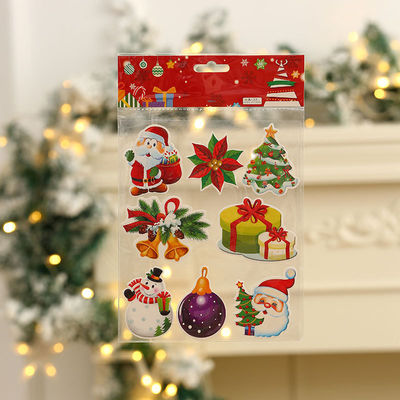 Waterproof Festive Stickers OEM Christmas Cartoon Stickers For Santa Claus