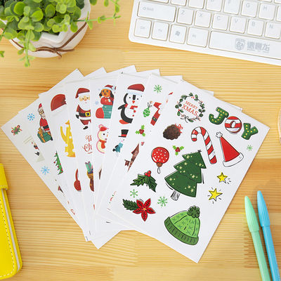 Waterproof Festive Stickers OEM Christmas Cartoon Stickers For Santa Claus