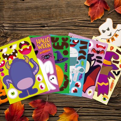 Oil Glue Cute Halloween Stickers Witch Bumper Stickers Environmental Protection