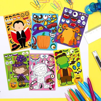 Oil Glue Cute Halloween Stickers Witch Bumper Stickers Environmental Protection