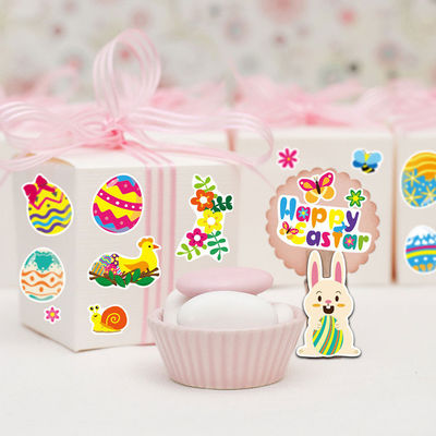 Silk Screen Printing Easter Egg Stickers Easter Bunny Children DIY 128gram