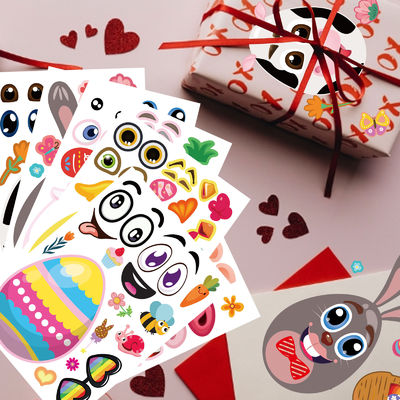 Silk Screen Printing Easter Egg Stickers Easter Bunny Children DIY 128gram