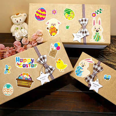 Silk Screen Printing Easter Egg Stickers Easter Bunny Children DIY 128gram