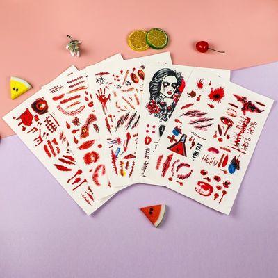 Noctilucent Light Festive Stickers Funny Makeup Halloween Tattoo Stickers