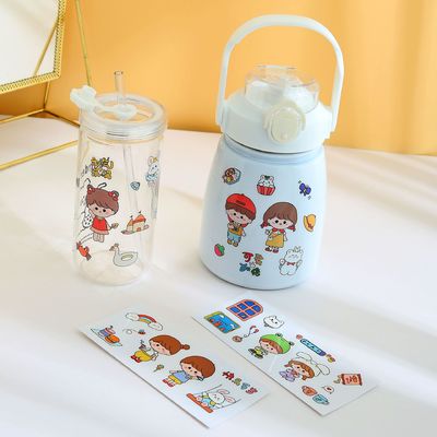 Cartoon Abnormal Shape Waterproof Transparent Sticker CMYK PVC Vinyl Sticker