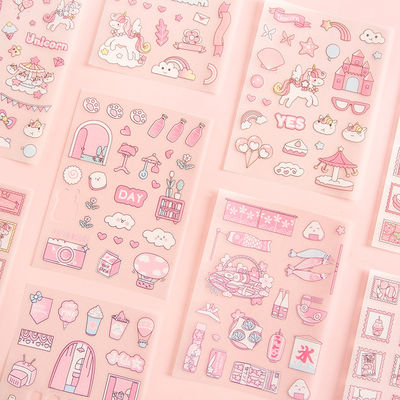 Girlish Heart Custom Paper Stickers Hand Account Decoration Sticker 80gsm