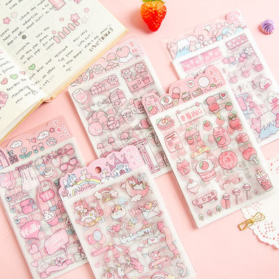 Girlish Heart Custom Paper Stickers Hand Account Decoration Sticker 80gsm