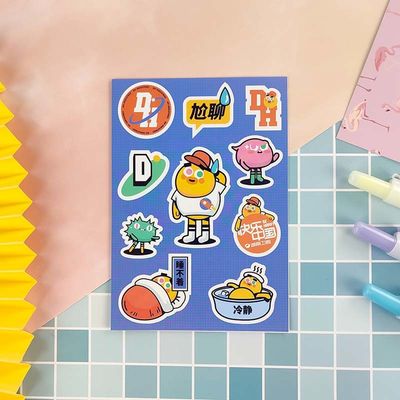 Embossed Paper DIY Cute Stickers Aroma Custom Die Cut Stickers