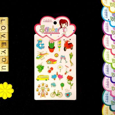 Pressure Sensitive Cartoon Sticker Sheet Cold Transfer For Can Metal Package