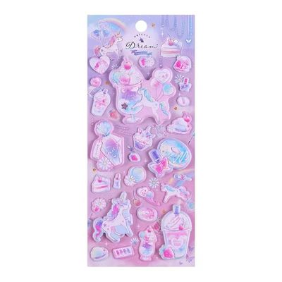 3D Cartoon Stickers Custom Foam Puffy Stickers Printing Cartoon Sticker Sheet For Kids