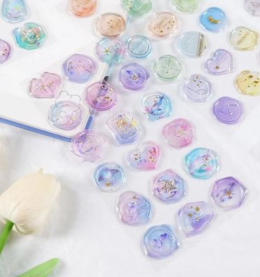 Custom Logo Decoration Used Self Adhesive Transparent Wax Seal Sticker