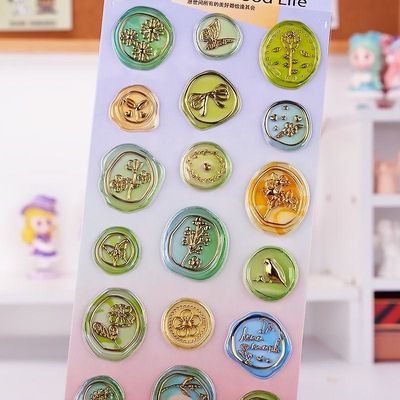 Custom Logo Decoration Used Self Adhesive Transparent Wax Seal Sticker