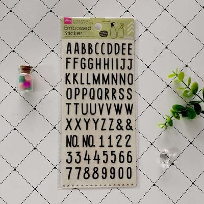 Transparent PVC Hand Account With Combination Of Numbers And Letters 3D Foil Stamping Sticker
