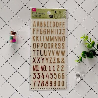 Transparent PVC Hand Account With Combination Of Numbers And Letters 3D Foil Stamping Sticker