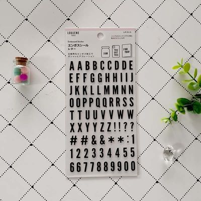 Transparent PVC Hand Account With Combination Of Numbers And Letters 3D Foil Stamping Sticker