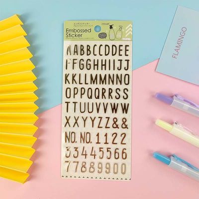 Transparent PVC Hand Account With Combination Of Numbers And Letters 3D Foil Stamping Sticker