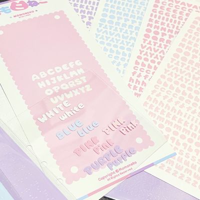 0.2mm Cartoon Sticker Sheet For Diy Decoration And Crafting