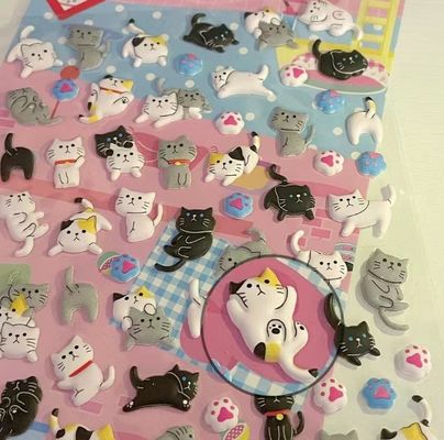 Cartoon 3d Stickers Customized Environmentally Friendly Materials Repeatedly Pasted