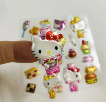 Custom 3d Kawaii Cute Foam Cartoon Puffy Filled Sticker Sanrio For Kids