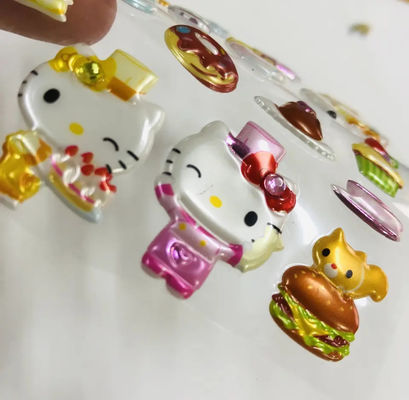 Custom 3d Kawaii Cute Foam Cartoon Puffy Filled Sticker Sanrio For Kids