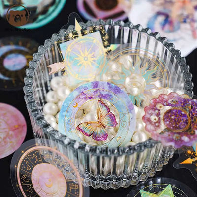Vintage Plant Gilded PET Sticker Aesthetic Planning Sticker DIY Handmade Decorative Scrapbook