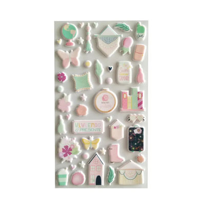 Decorative Kids Cute Pvc Vinyl Cartoon 3d Eva Foam Puffy Stickers For Scrapbooking